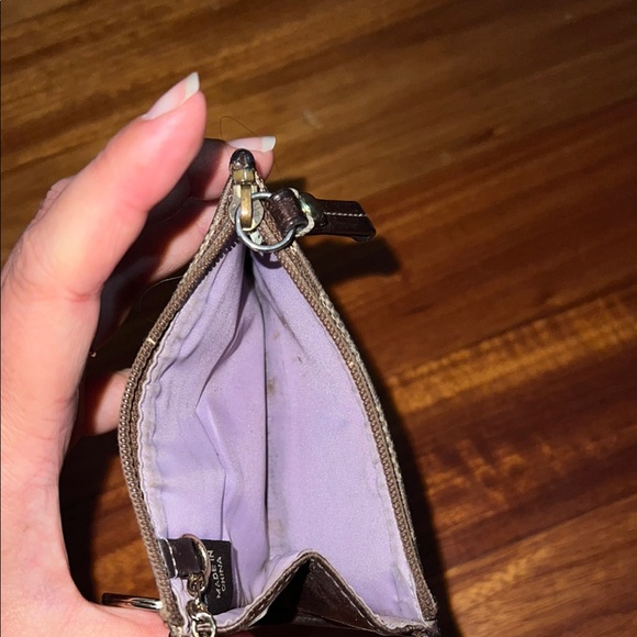 Coach Brown Signature Keychain Pouch - Picture 6 of 6